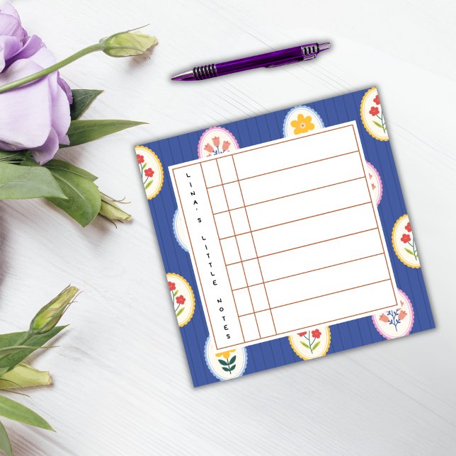 Floral Lined Frame - Blossom Time Sticky Notes Post-it Klebezettel (Von Creator hochgeladen)