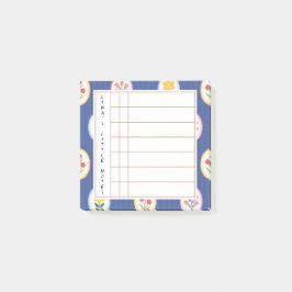 Floral Lined Frame - Blossom Time Sticky Notes Post-it Klebezettel