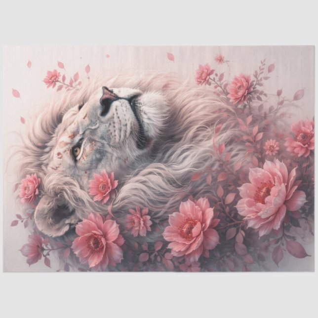 Floral Lion Seidenpapier (Vorderseite)