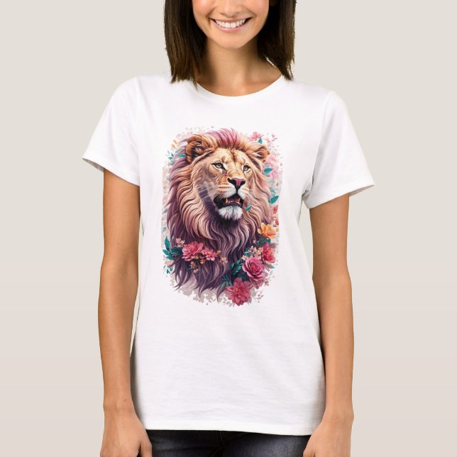 Floral Lion T-Shirt (Vorderseite)