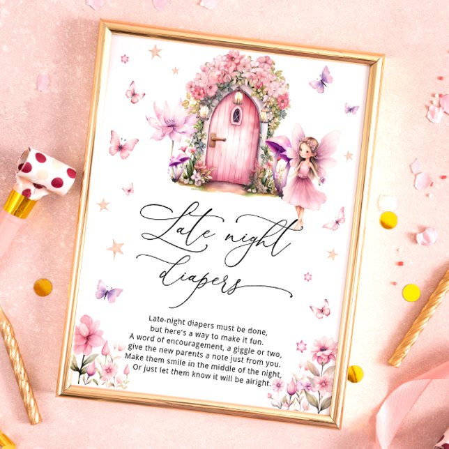 Floral Little Fairy Garden Spate Night Diapers Gam Poster (Von Creator hochgeladen)