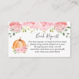  Floral Little Pumpkin Book Request Enclosure Card Begleitkarte