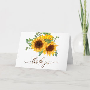 Floral Little Sunflower Baby Dusche Danke Karte