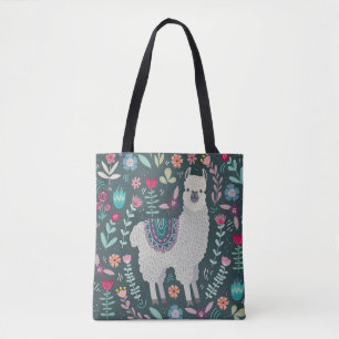 Floral Llama: Vintage handGezeichnet Doodles