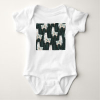 Floral Llamas Niedliche Vintage Textur