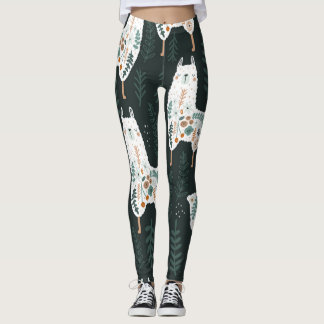 Floral Llamas Niedliche Vintage Textur Leggings
