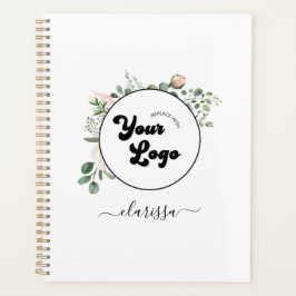 Floral Logo Custom Company Business & Name Girl Planer