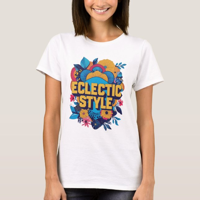 Floral Logo Eclectic Style T-Shirt (Vorderseite)