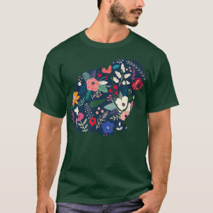 Floral Lop Eared Rabbit - Niedlicher Sonnenübergan T-Shirt