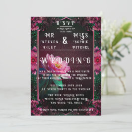 Floral Lotus Wedding Suite | Starry Night Romance Einladung