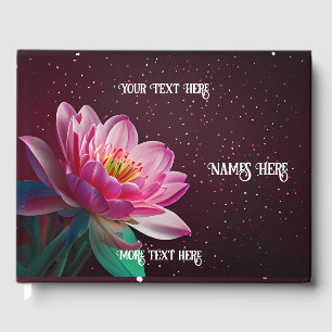 "Floral Lotus Wedding Suite Starry Night Romance Gästebuch