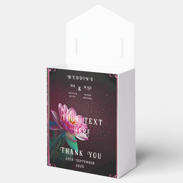 Floral Lotus Wedding Suite | Starry Night Romance Geschenkschachtel (Geöffnet)