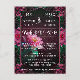 Floral Lotus Wedding Suite | Starry Night Romance Postkarte
