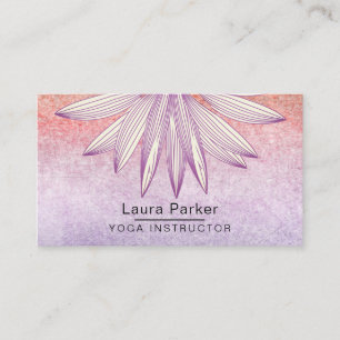 Floral Lotus Yoga Meditation Lila Holistisch Visitenkarte