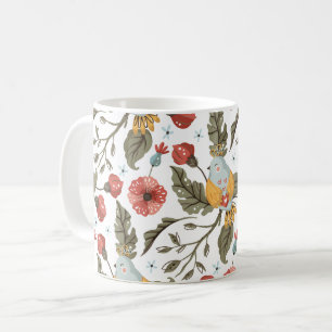 Floral Love Birds Bohemisches Muster Kaffeetasse