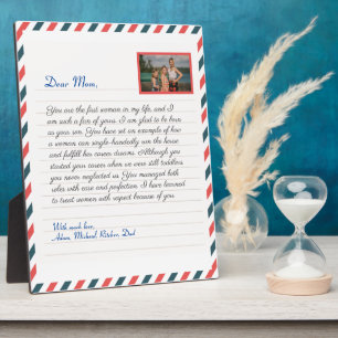 Floral Lovely handgeschriebene Liebe Mama Oma-Nach Fotoplatte