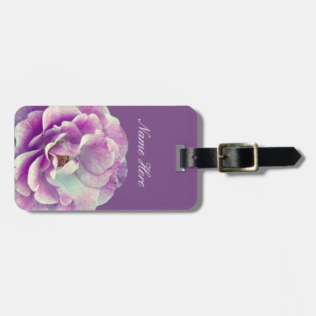 Floral Luggae Tags Gepäckanhänger (Vorderseite horizontal)