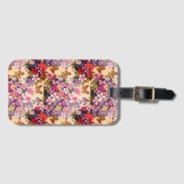 Floral Luggage Tag Gepäckanhänger