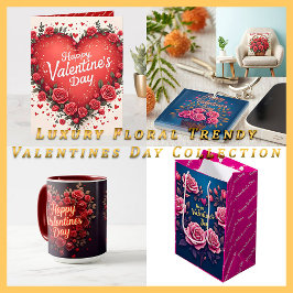 Floral Luxury Beautiful Love Modern Collection Herz-Aufkleber