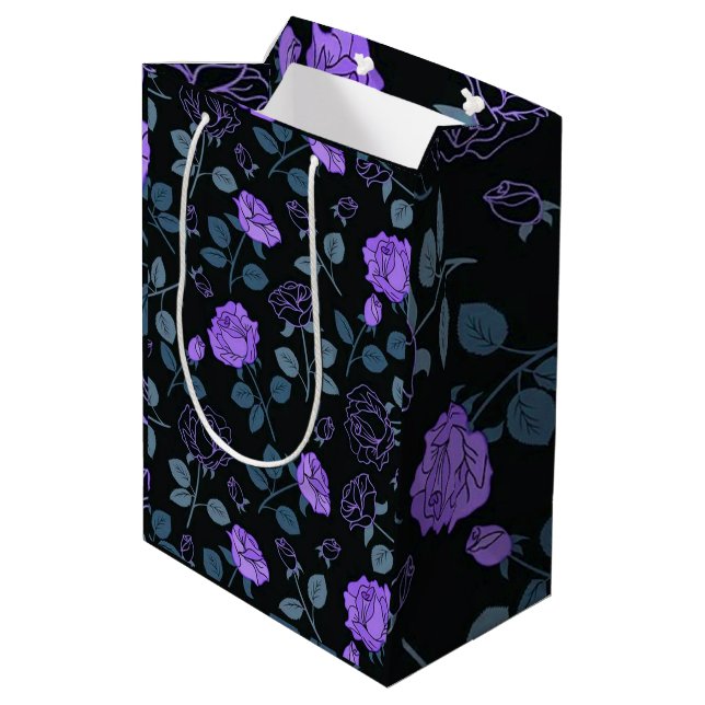 Floral Luxury Mittlere Geschenktüte (Rückseite Schrägansicht)