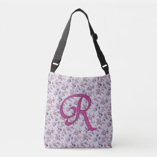 Floral Luxury Monogram R Tragetaschen Mit Langen Trägern