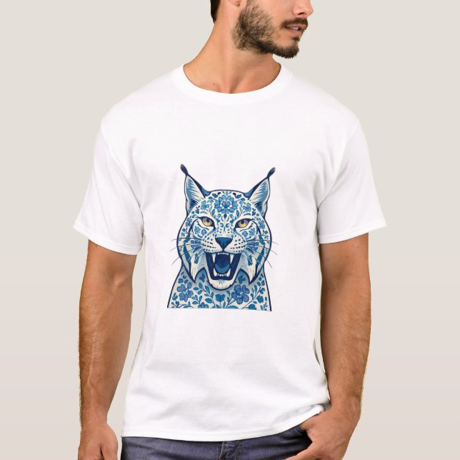 Floral lynx T-Shirt (Vorderseite)