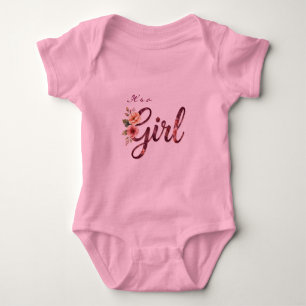 Floral Mädchen Baby Shower Geschenk Strampler
