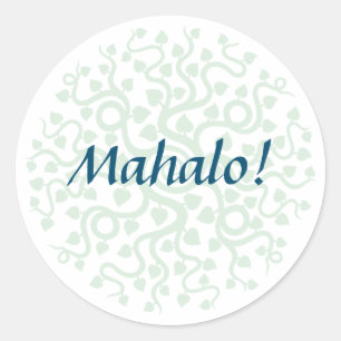 Floral Mahalo Kleine Round Stickers
