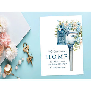 Floral Mailbox Neue Zuhause Wir verschoben Einladung