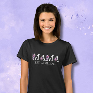 Floral Mama Junge Mutter Text Woman's T-Shirt