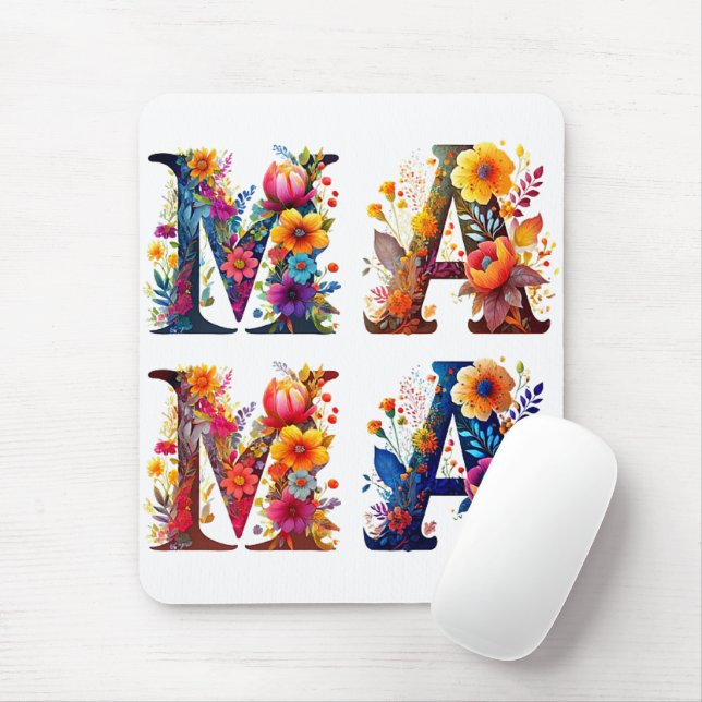Floral MAMA Mousepad (Mit Mouse)