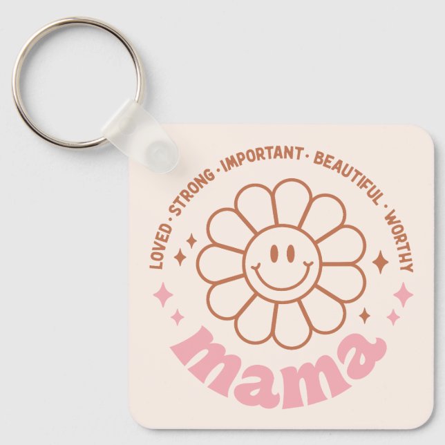 Floral Mama Schlüsselanhänger (Vorderseite)
