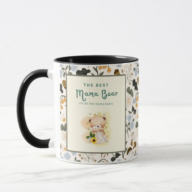 Floral Mama Typografie-Design Tasse (Links)