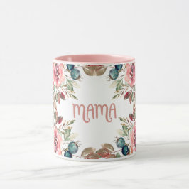 Floral Mama Typography Design Tasse