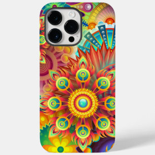 Floral Mandala Collage Psychedelic Case-Mate iPhone 14 Pro Max Hülle