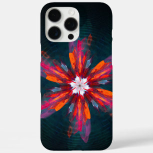 Floral Mandala Flowers Orange Red Blue Abstract iPhone 16 Pro Max Hülle