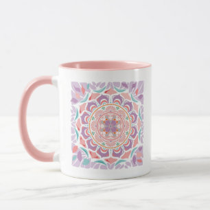 Floral Mandala Lavender Tasse