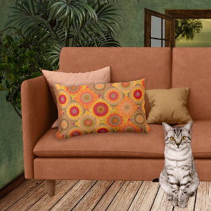 Floral Mandala Patchwork oder Quilt Pattern Lendenkissen