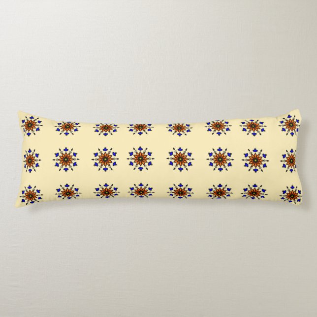 Floral Mandala Seamless Seitenschläferkissen (Vorderseite)