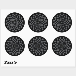 Floral Mandala Template Classic Round Sticker