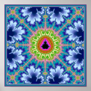 Floral Mandelbrot Fraktal Poster