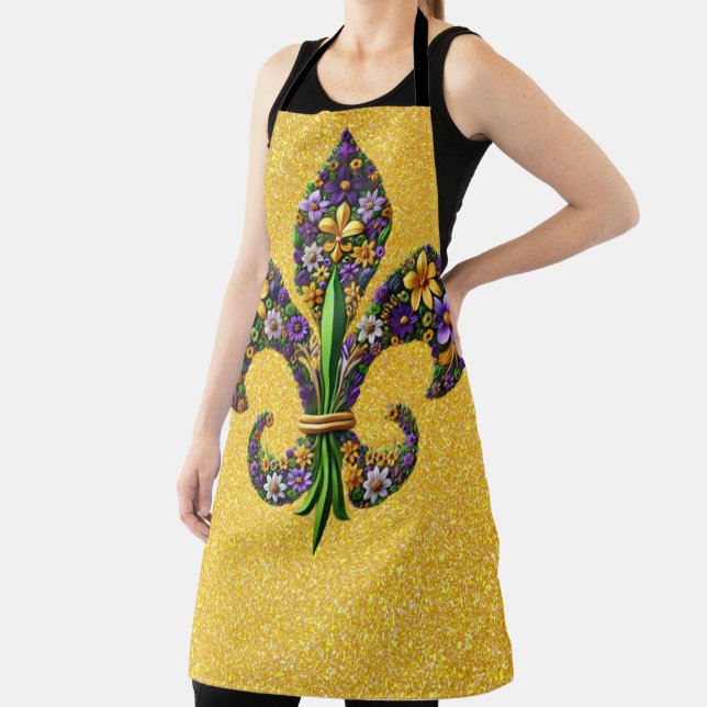 Floral Mardi Gras Lilie Schürze (InSitu)
