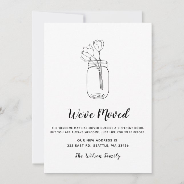 Floral Mason Jar haben wir neue Adresse verschoben (Vorderseite)