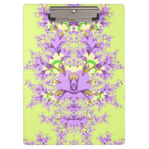 FLORAL ~ Mauve, Gelb und Grün Klemmbrett