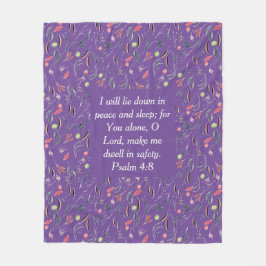 FLORAL Mauve Lilac Friedenssleep | CHRISTLICH Fleecedecke