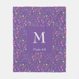 FLORAL Mauve Lilac | MONOGRAMM | CHRISTLICH Fleecedecke