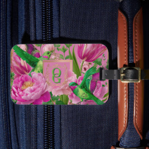 Floral maximalistische Paradiesvögel Gepäckanhänger