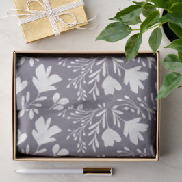 Floral Meadow Dreams Botanical Silhouettes lav Seidenpapier