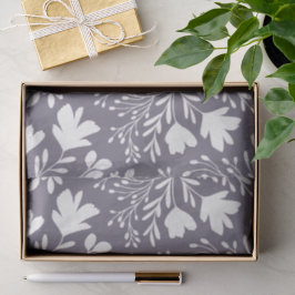Floral Meadow Dreams Botanische Silhouetten lav Seidenpapier