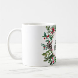 Floral Merry Christmas Kaffeetasse
